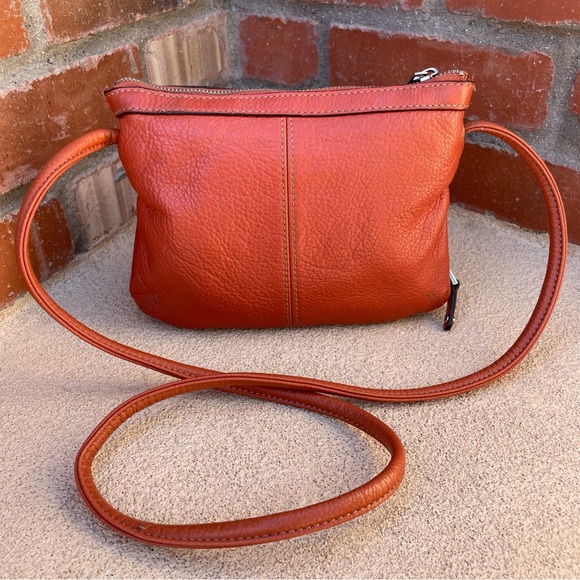 Tignanello compact organizational wallet essentials crossbody in Rust & Scarf - Picture 7 of 16
